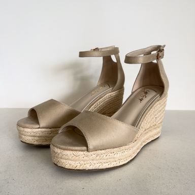 Lipsy · Lipsy Sandalias Cuña Esparto · Gris, Beige